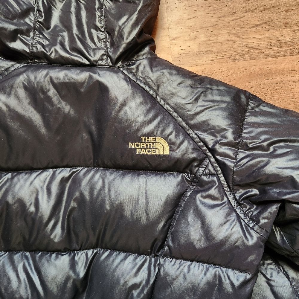Kids The North Face Cocolee Black Gold Down Puffer Coat M 10/12 - Picture 15 of 16